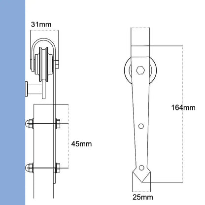 Cabinet Mini Arrow Barn Door Hardware Kit usage method