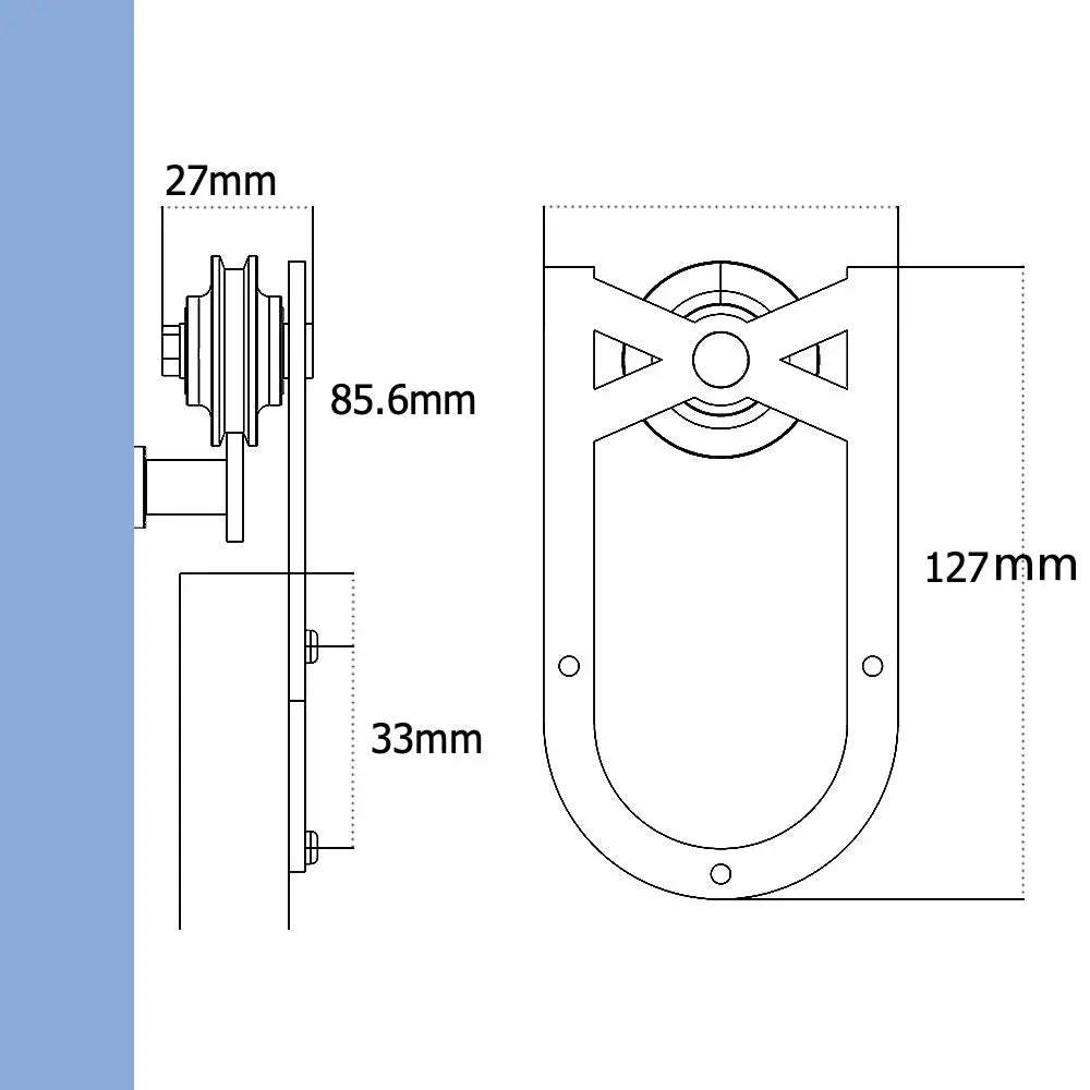 horseshoe shaped cabinet barn door hardware usage method