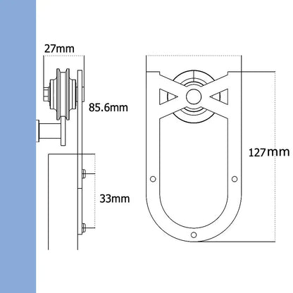 horseshoe shaped cabinet barn door hardware usage method