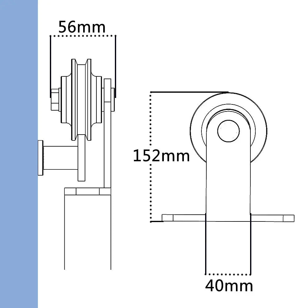 T007-T Shaped Top Mounted Barn Door Hardware Kit zhongshan sunshine hardware Co., Ltd