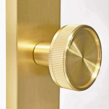 Quadrato Multipoint Lock with Straight Knurled Black Door Knob zhongshan sunshine hardware Co., Ltd