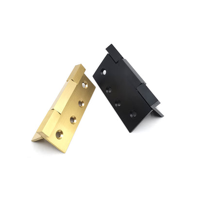 Square Corner 4in*4in*3mm Square Bearing Brass Door Hinge in Matte Black