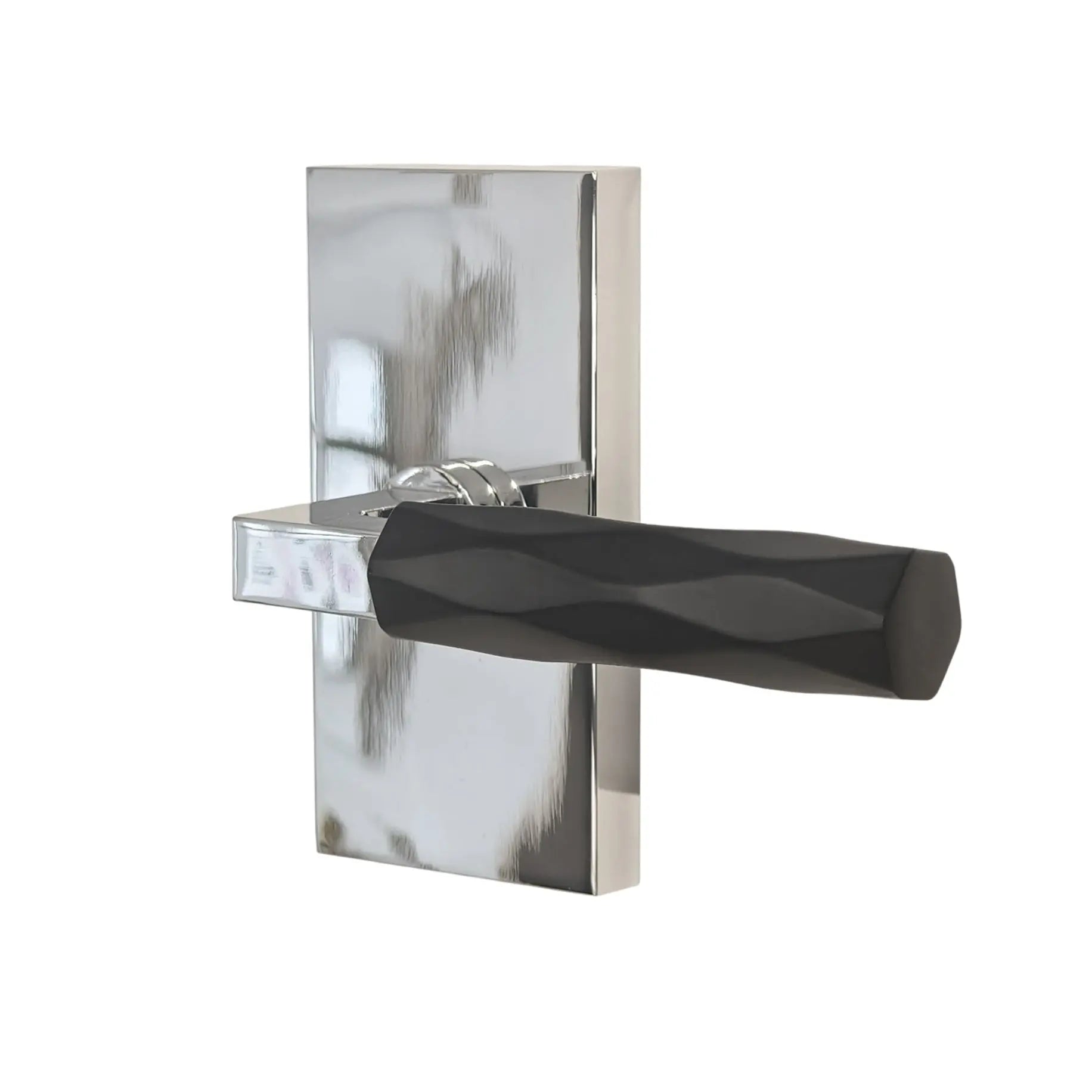 Oblong Rosette with Knurled Design Door Handle in Polished Chrome zhongshan sunshine hardware Co., Ltd