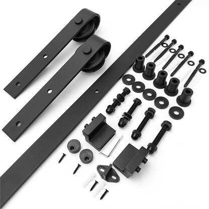 All assembly components of the straight arm barn door hardware kit picture