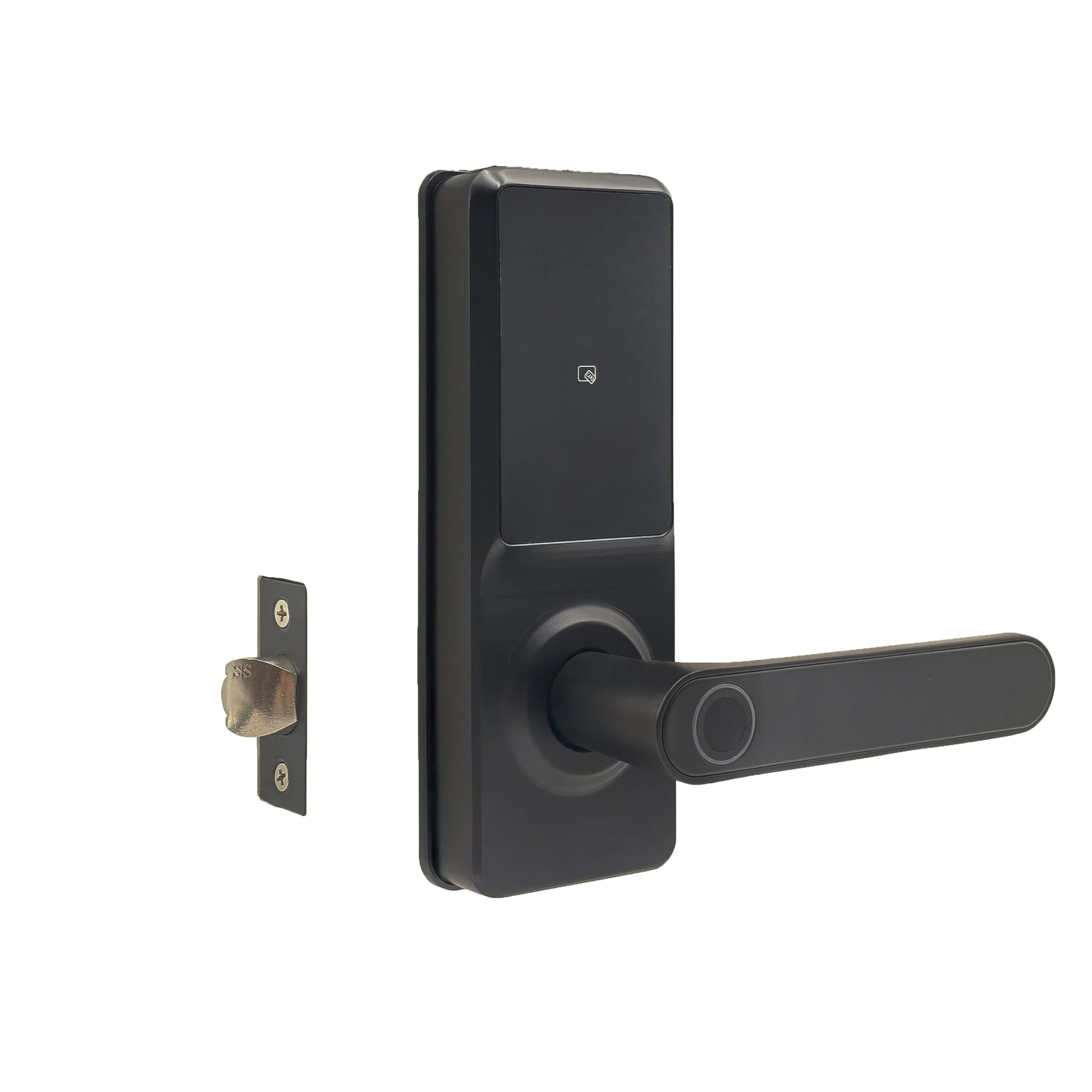 Aluminum Alloy Fingerprint Keyed Smart Door Lock Side Picture