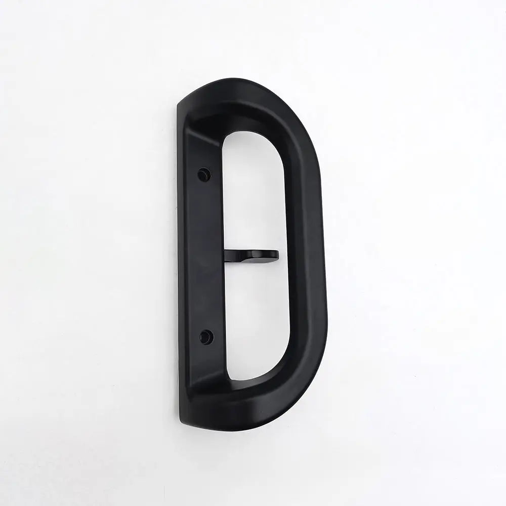 The black handle of patio sliding door lock