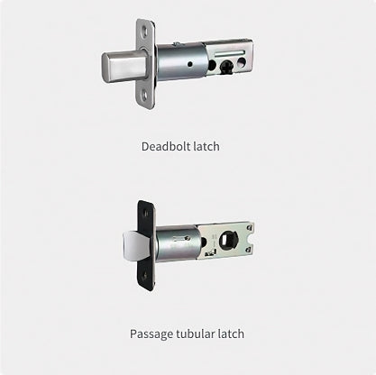 Deadbolt latch and passage tubular latch for handleset and multipoint lock