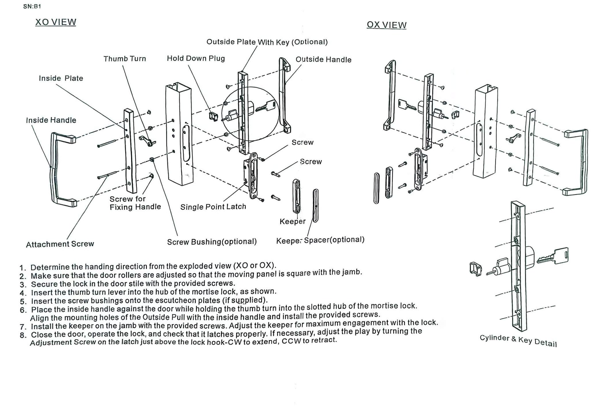 Step by step teaching you how to install the Patio sliding door lock