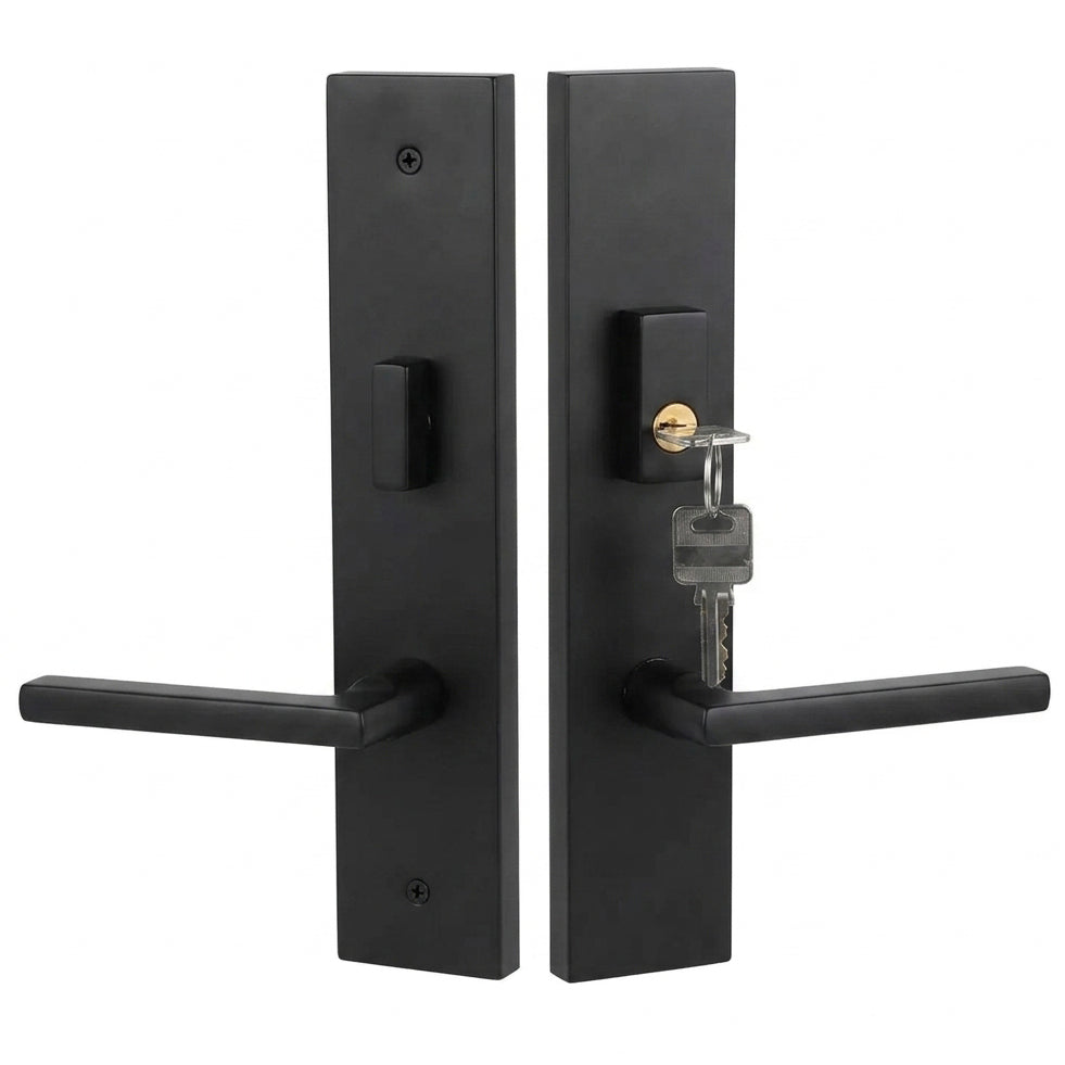 Quadrato Multipoint Lock with Kirill Handle in Matte Black