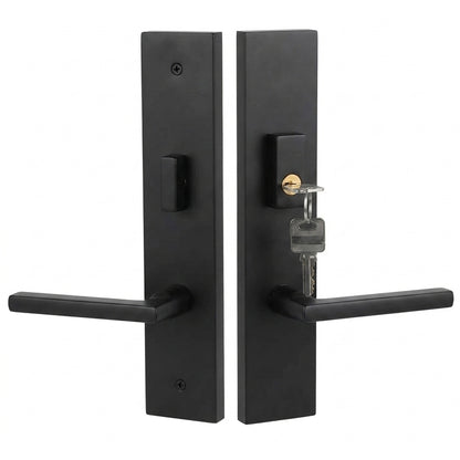 Quadrato Multipoint Lock with Kirill Handle in Matte Black