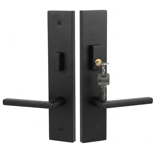 Quadrato Multipoint Lock with Kirill Handle in Matte Black