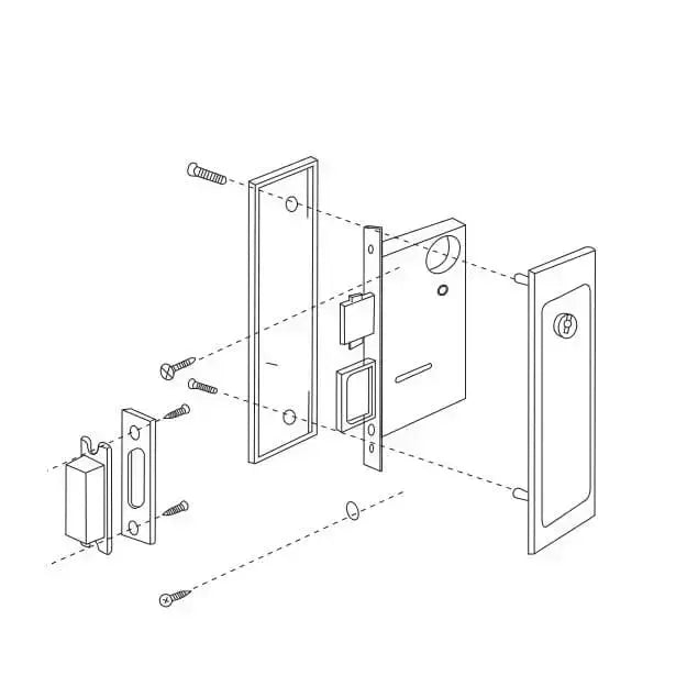 Step-by-step installation of sliding door lock