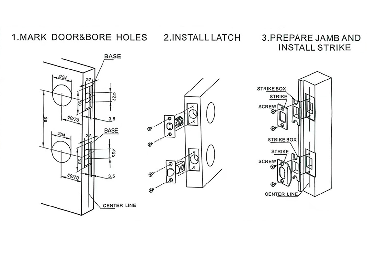 Multi Point lock installation process picture