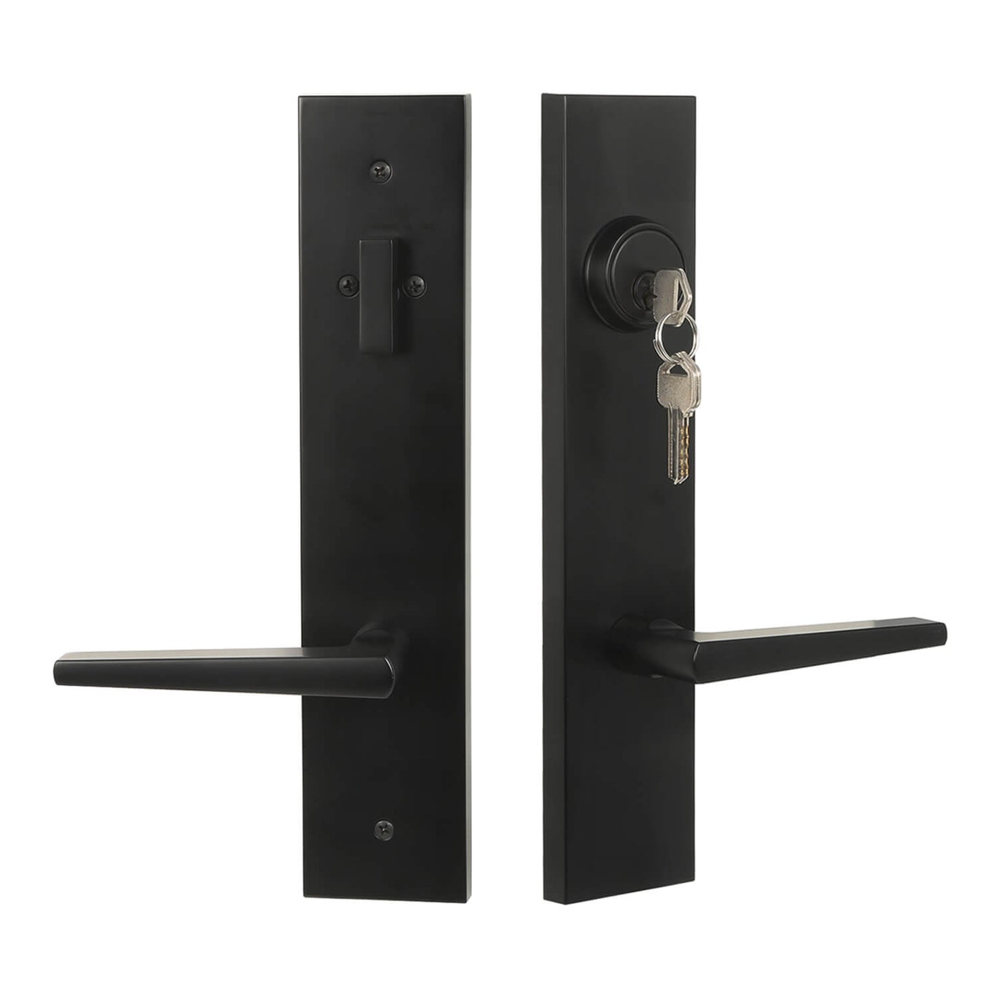 Quadrato Multipoint Lock with Slender and Elongated Handle in Matte Black Picture