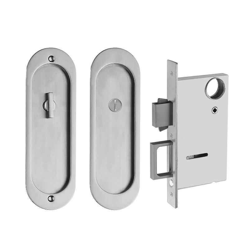 The lock plate and lock body of the silver sliding door lock