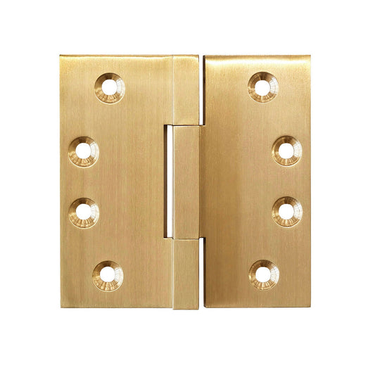 Square Corner 4"*4"*3mm Square Brass Door Hinge in Satin Brass Picture