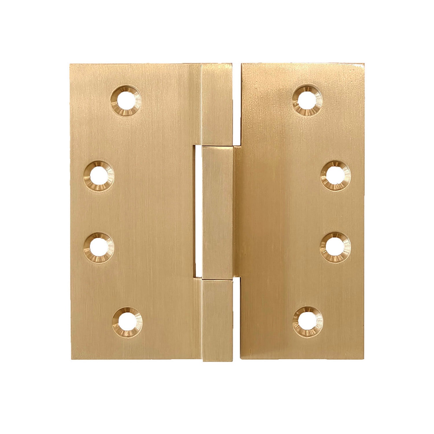 Square Corner 4"*4"*4.6mm Brass Door Hinge in Satin Brass Picture