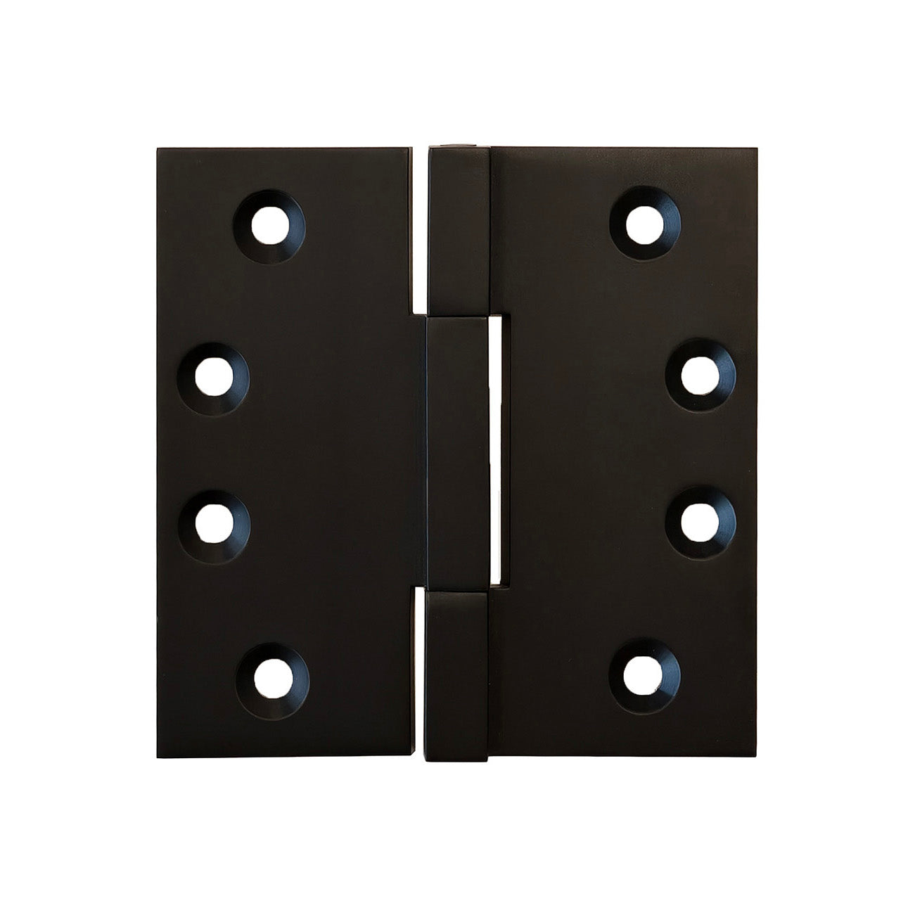 Square Corner 4in*4in*4.6mm Square Bearing Brass Door Hinge in Matte Black Picture