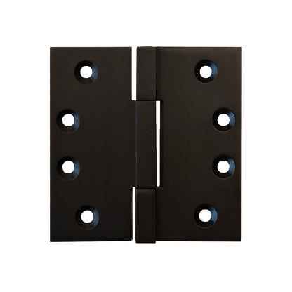 Square Corner 4in*4in*4.6mm Square Bearing Brass Door Hinge in Matte Black Picture