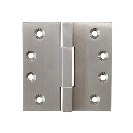 Square Corner 4in*4in*4.6mm Square Bearing Brass Door Hinge in Satin Nickel Picture