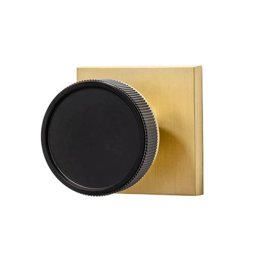 Straight knurled knob door handle