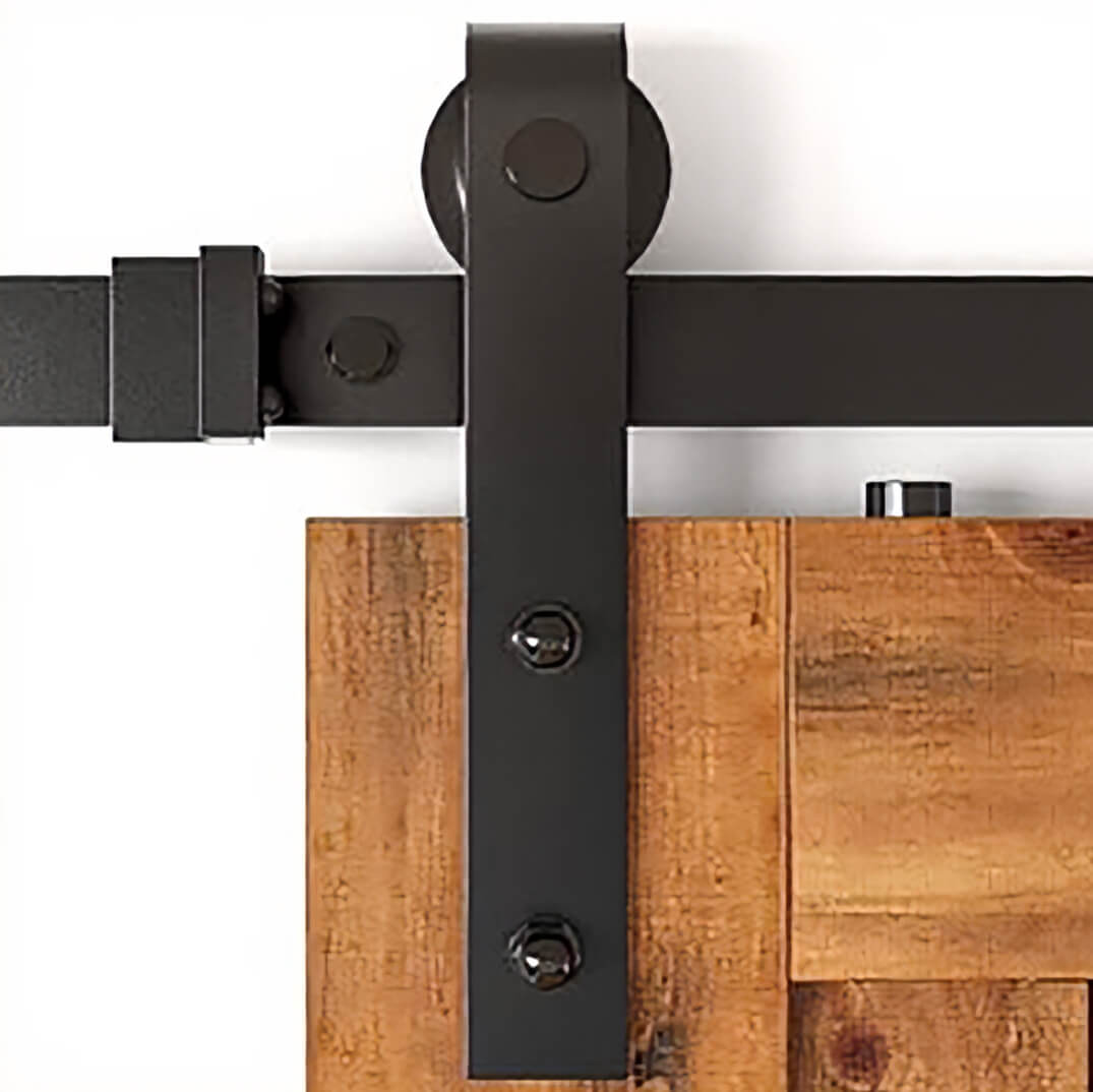 Straight arm barn door hardware set picture