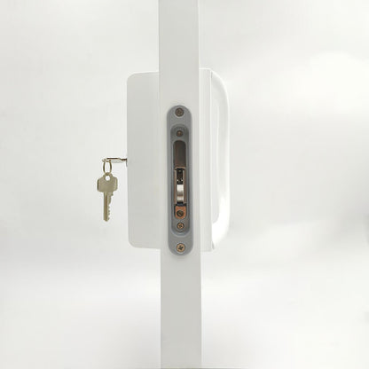 The Patio sliding door lock is installed on the side of the door