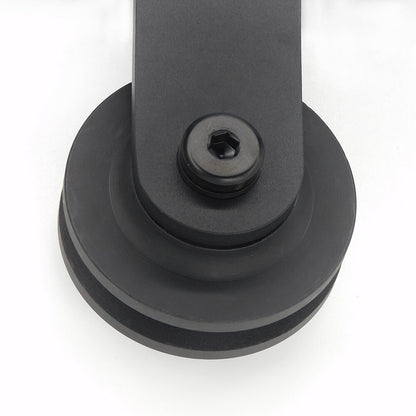 Black pulley for the top-mounted barn door hardware kit