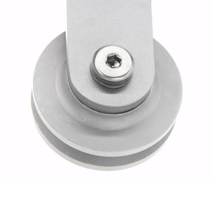 White pulley for top mounted barn door hardware kit