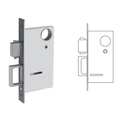 Two dimensional and physical images of the sliding door lock body