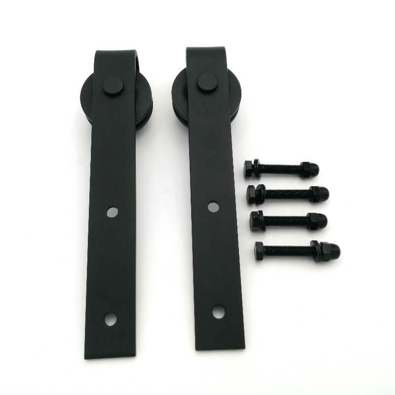 Two installation arms and parts for barn door hardware sleeve picture