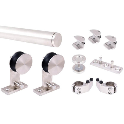 Barn door hardware kit components