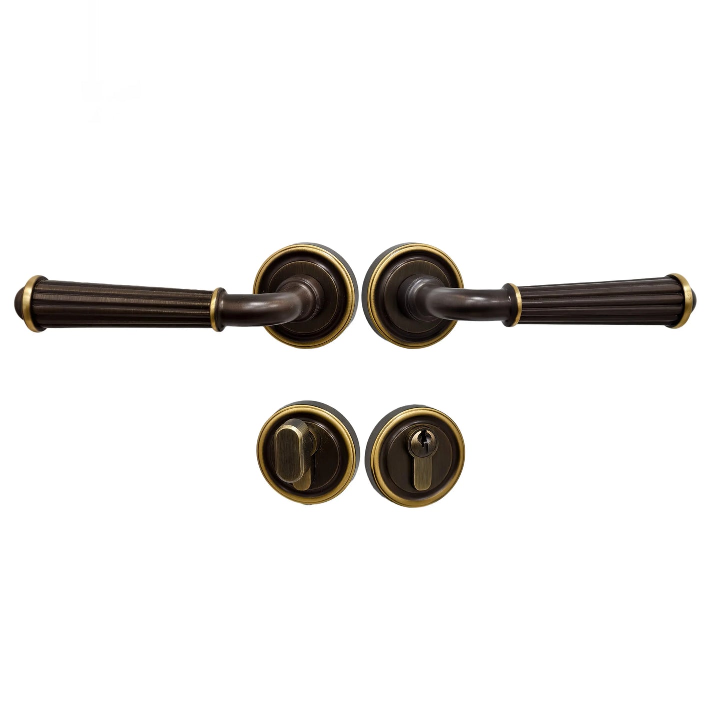 5132 - Brass Finish Handle Set zhongshan sunshine hardware Co., Ltd