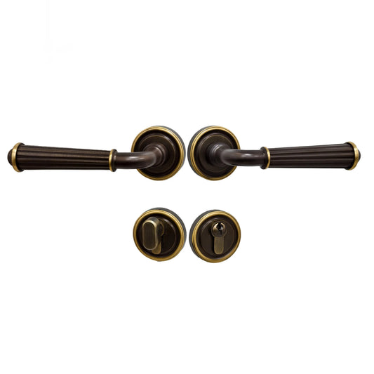 5132 - Brass Finish Handle Set zhongshan sunshine hardware Co., Ltd
