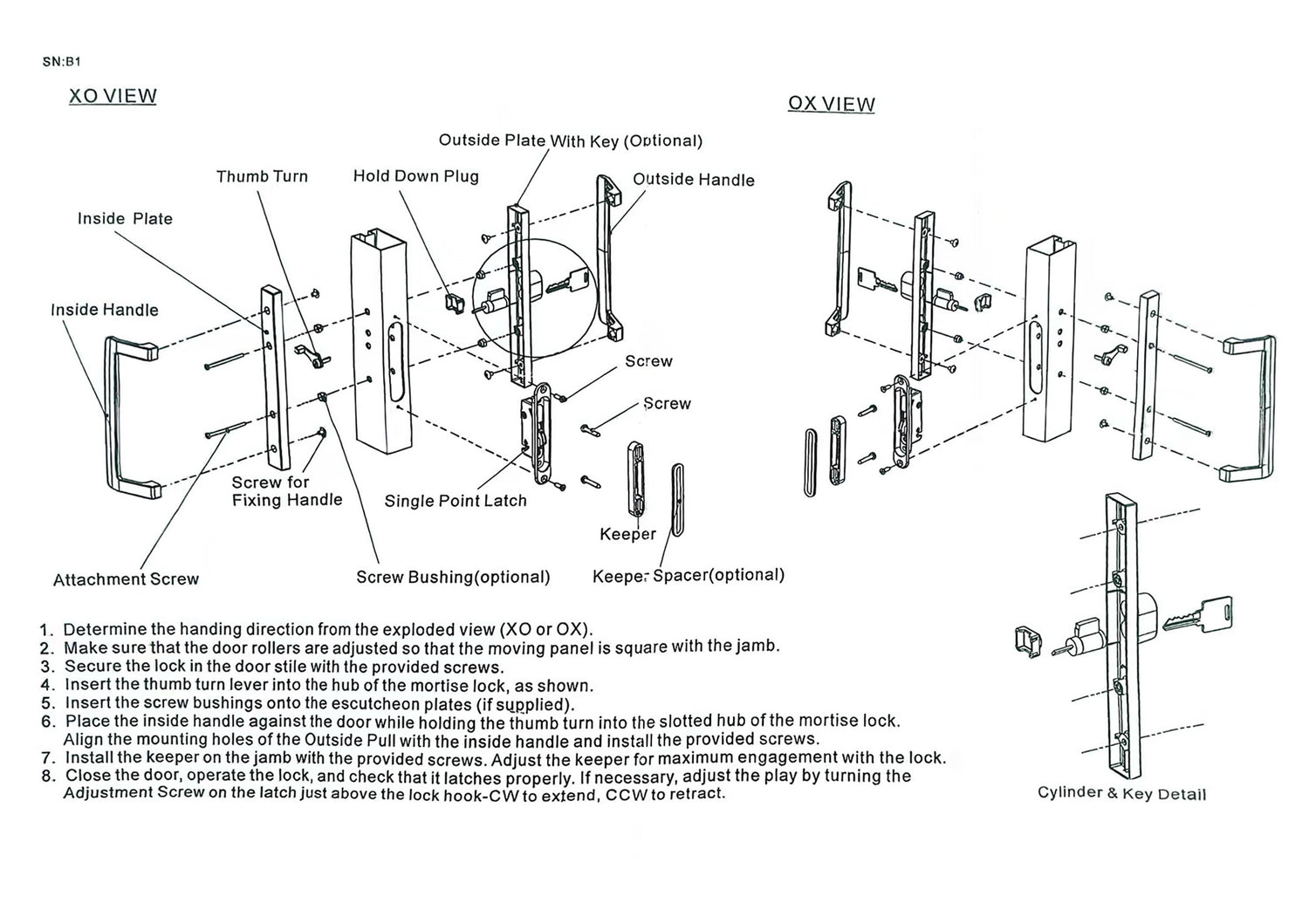 patio sliding door lock installation picture