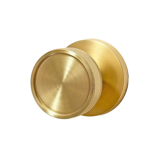 Orbicular Rosette with Golden Half Knurled Knob in Satin Brass zhongshan sunshine hardware Co., Ltd