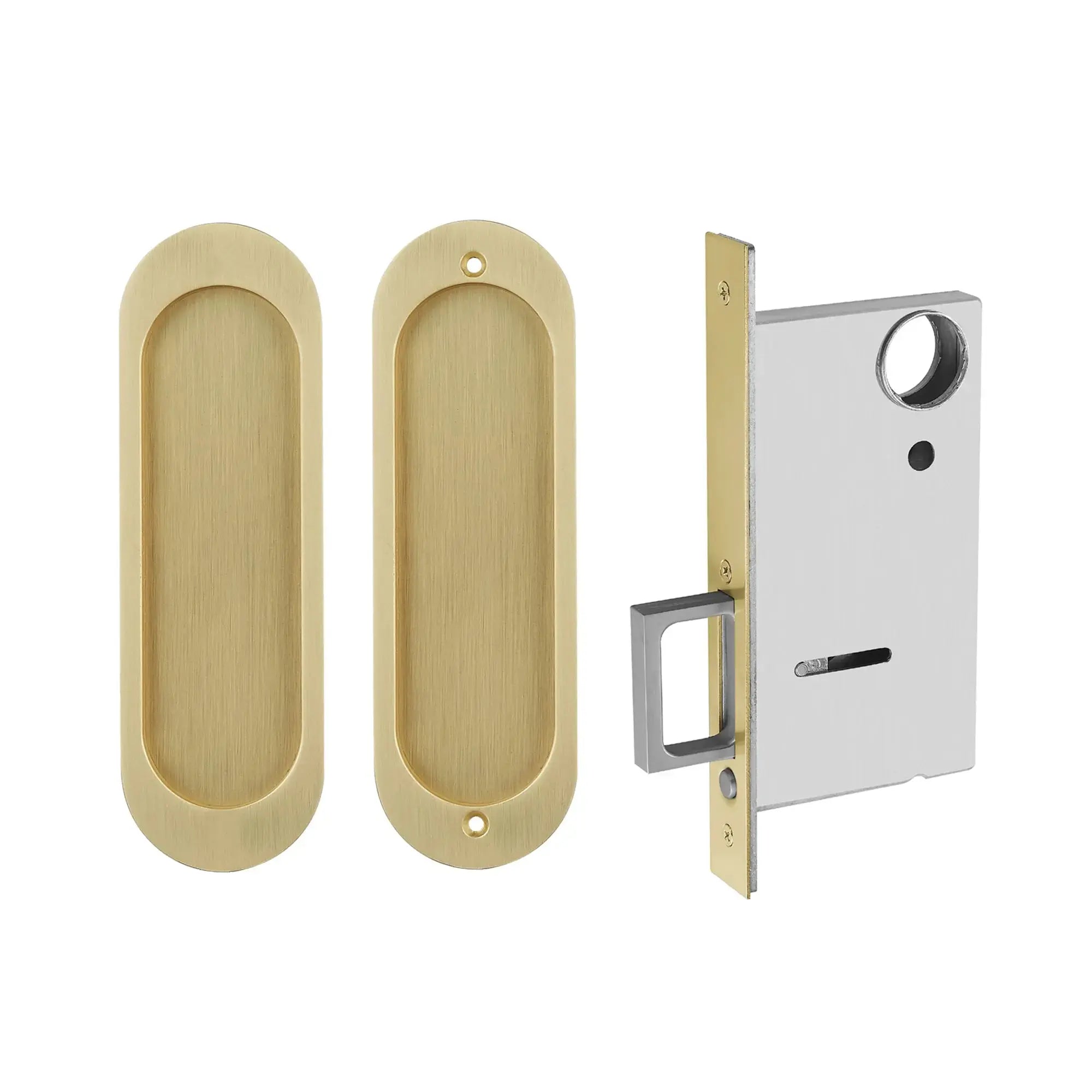 satin brass pocket door locks 