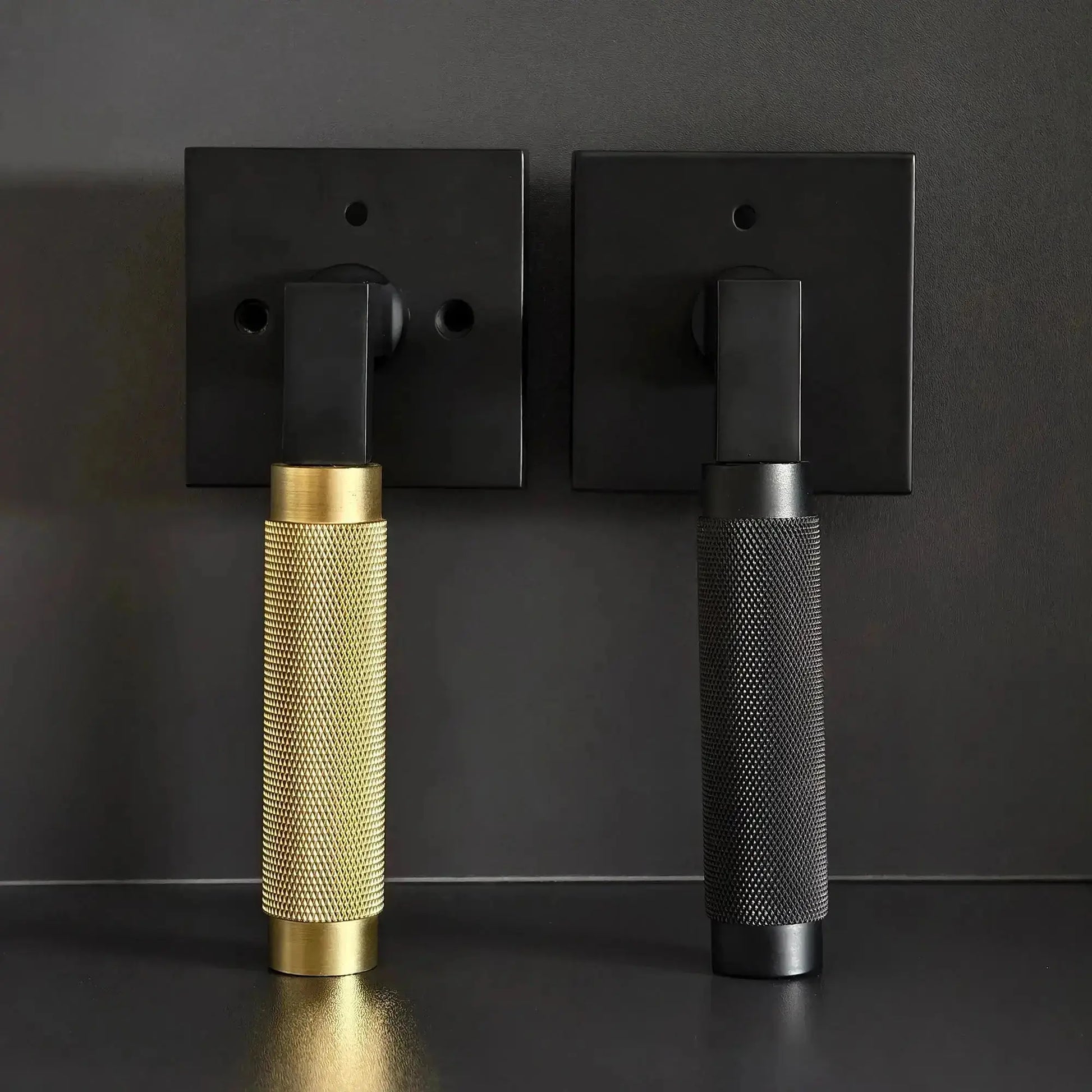 half knurled door handle