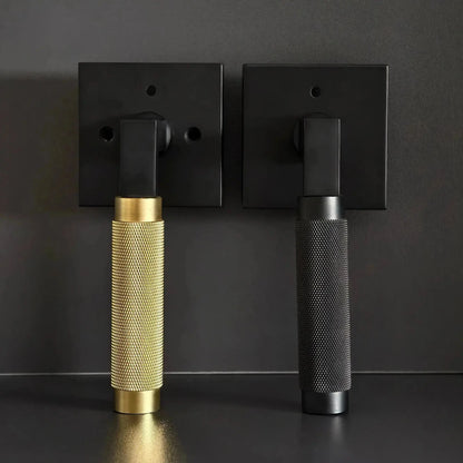 half knurled door handle